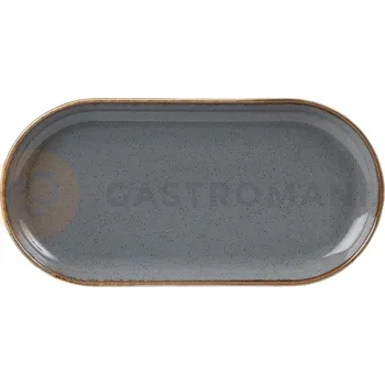 Servírovací talíř z porcelánu oválný, 32x20 cm, šedý | PORLAND, Seasons Stone