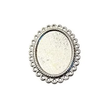 Lůžko ozdobné 35x28mm stříbrná b.