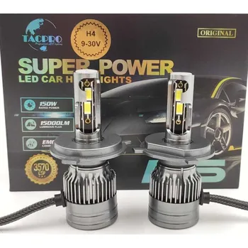Autožárovka LED A5 autožárovka H4 6000K 15000lm 2x75W, sada 2ks (LED A5 headlight H4 6000K 15000lm 2x75W)