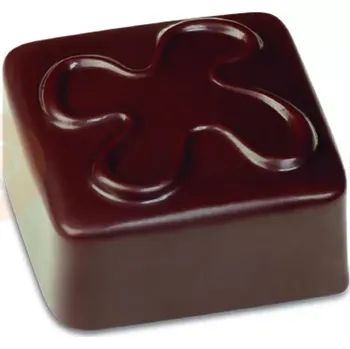 Čokoládová tyčinka Tritanová forma na pralinky - čtverec, 21 ks, 26x26x13 mm, 10 gr - PC103FR | PAVONI, Artisanal