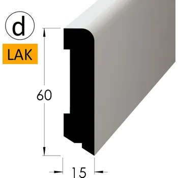 Podlahová lišta - P 6015 dMerbau-lak /240 (jádro BO)