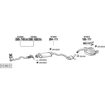 Těsnění výfuku těsnění Bosal 256-339