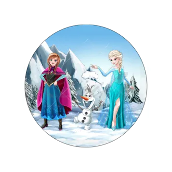 Jedlá dekorace na dort ELZA v horách, VARIANTA Fondánový list 440