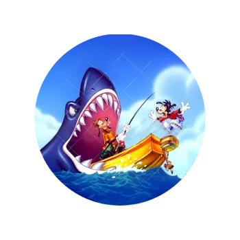 Jedlá dekorace na dort ŽRALOK A GOOFY, VARIANTA Jedlý papír 553