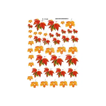 Jedlá dekorace na dort JAVOROVÉ LISTY, VARIANTA Jedlý papír 1508