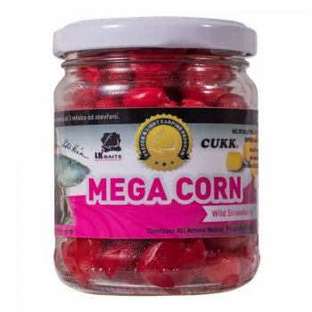 Boilies LK Baits obří kukuřice Mega Corn Wild Strawberry 220ml