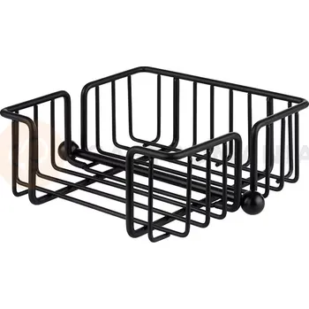 Černý kovový držak na ubrousky 19 x 19 x 7,5 cm | APS, Urban