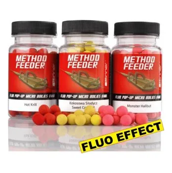 Boilies TANDEM BAITS WINNER Method Feeder-Fluo Pop Up Micro boilies HOT KRILL - 8mm/35g