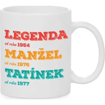 Hrnek - Legenda, manžel, tatínek Barva: Bílá