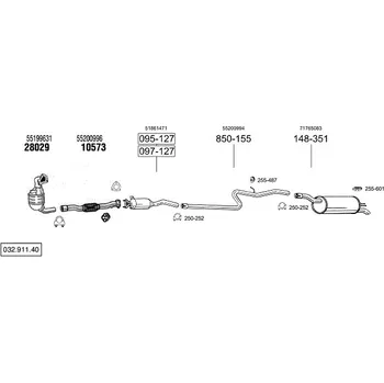 Výfuková trubka výfuková trubka přední Bosal X10-573