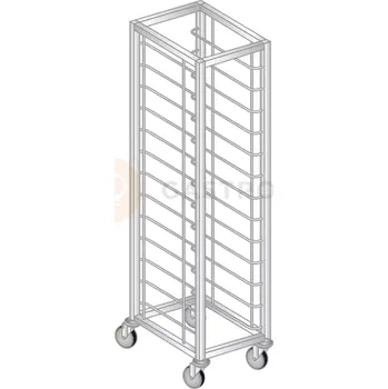 Přepravní vozík z nerezové oceli na tácy 400x540x1700 mm | DORA METAL, DM-3331