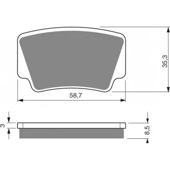 Brzda pro motocykl Zadní brzdové destičky Goldfren KTM SX Quad 450 2009-2012 směs K5