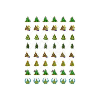 Jedlá dekorace na dort STROMEČKY s7