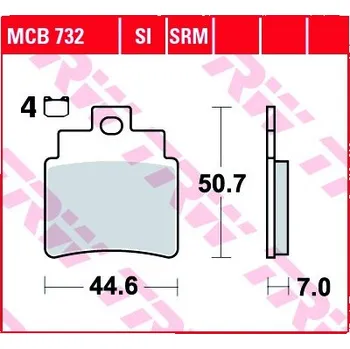 Brzda pro motocykl Přední brzdové destičky TRW / Lucas SYM GTS 300 Joymax evo i. 2009 -