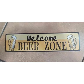 Plechová cedule Pivní plechová cedule Beer Zone