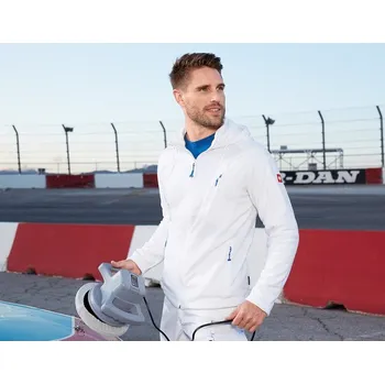Pánská casual bunda Bunda fleecová kapucí pracovní oděvy e.s.motion 2020 velikost 3XL bílá Strauss Pracovní oblečení