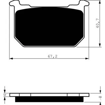 Brzda pro motocykl Přední brzdové destičky Goldfren Kawasaki GT 750 1982-1985 směs S3