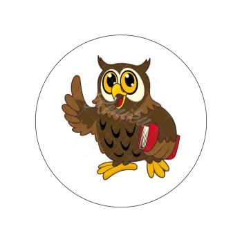 Jedlá dekorace na dort SOVA s knihou, VARIANTA Jedlý papír 752