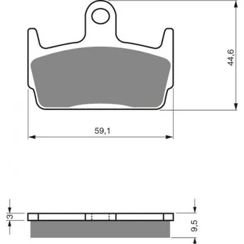 Brzda pro motocykl Zadní brzdové destičky Goldfren Honda X8R-S 50 1998-2003 směs AD
