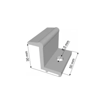 Stavební profil Příchytka Solar- "Z"30mm, elox stříbrný
