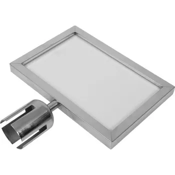 Kancelářský nábytek JAKS INFORMAČNÍ TABULE A4 K VYMEZOVACÍM SLOUPKŮM - HORIZONTÁLNÍ - STŘÍBRNÁ