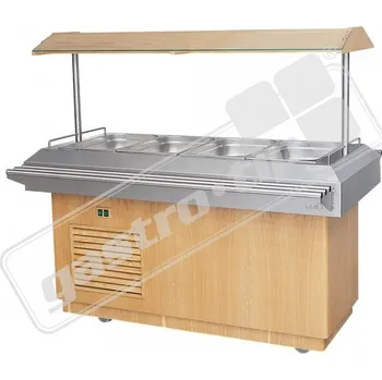 Chladící salátový bar 4xGN1/1 - Ořech