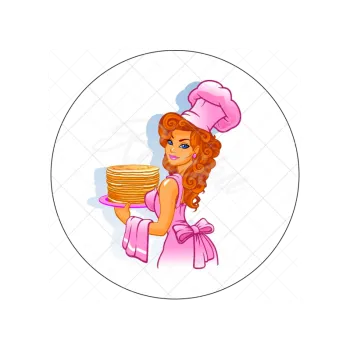 Jedlá dekorace na dort CUKRÁŘKA růžová, VARIANTA Jedlý papír 853