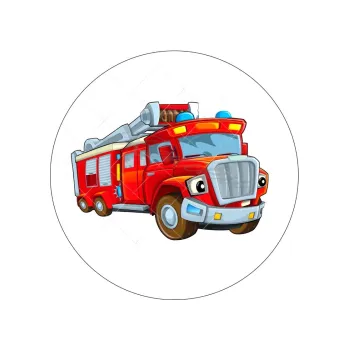 Jedlá dekorace na dort HASIČSKÉ AUTO, VARIANTA Jedlý papír 890