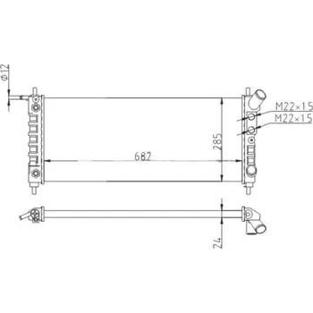 Chladič motoru Chladič, chlazení motoru HART 608 334