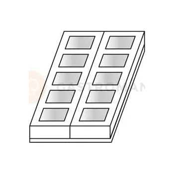 Výrobník cukrové vaty Forma na hranaté minidezerty - 10 ks x 65x40 mm - MONOP.A005 | MARTELLATO, Monoportions & Mignon