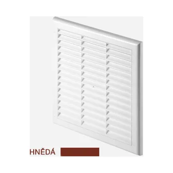 Větrací mřížka Den Braven - Mřížka větrací s rámem a síťovinou, 300 mm x 300 mm, plastová, hnědá VE1081