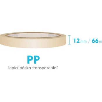 Lepicí páska Lepící páska - 12mm x 66m - průhledná