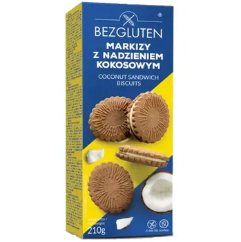 BEZGLUTEN - Sušenky Markýzy s kokosovou náplní bez lepku 210g