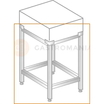 Podstavec pod řeznický špalek z nerezové oceli 400x400x650 mm | DORA METAL, DM-3152