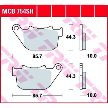 Brzda pro motocykl Zadní brzdové destičky TRW / Lucas Harley-Davidson XL 1200 C Sportster Custom 2004 - 2013 směs SH