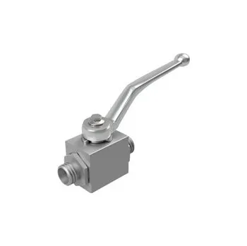 Ventil kulový kohout, vysokotlaký, připojení pro šroubení s řezným kroužkem dle ISO 8434-1 (DIN2353), těleso ocel zinkovaná, koule ocel, připojení 30S/M42x2, DN 25 [mm], BA233-30S-L