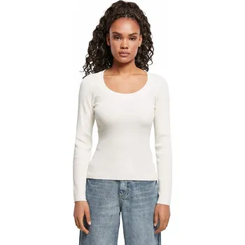 Dámský svetr Dámský sexy svetřík s hlubokým výstřihem Urban Classics Barva: bílá mléčná, Velikost: L