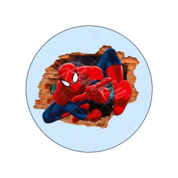Jedlá dekorace na dort SPIDERMAN díra, VARIANTA Jedlý papír 1190