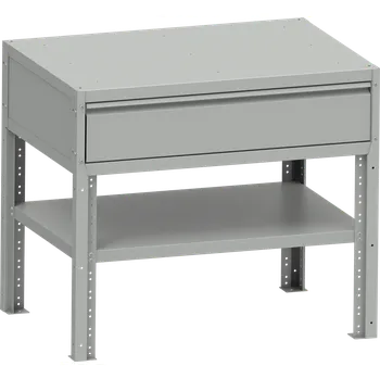 Dílenský stůl Rám pracovního stolu VARIO MMSS1A, 1 zásuvka, 1 police