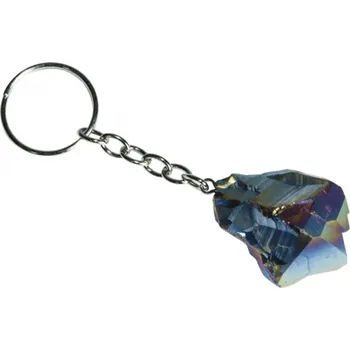 Milujeme Kameny Ametyst aqua aura - přívěsek na klíče - surový kámen 52866