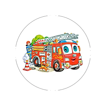 Jedlá dekorace na dort HASIČI, VARIANTA Jedlý papír 682