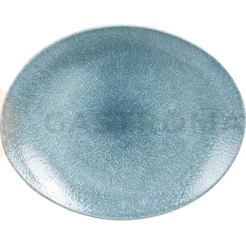 Talíř Porcelánový oválný talíř 31,7 x 25,5 cm | CHURCHILL, Raku Topaz Blue