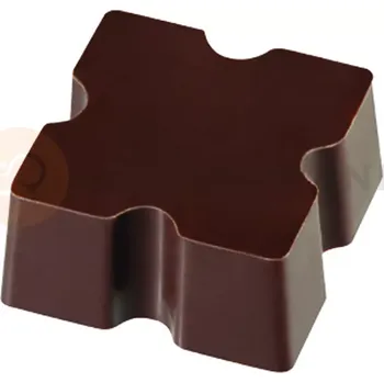 Čokoládová tyčinka Polykarbonátová magnetická forma na pralinky - čtverec, 15 ks, 30x30 mm, 13 gr - MM13FR | PAVONI, Magnetic