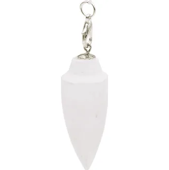 Milujeme Kameny Selenit bílý - kyvadlo s čakrovým řetízkem 57299