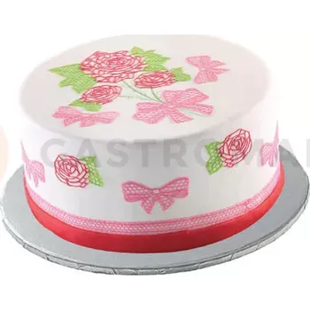 Stříbrný spodek pod moučník nebo dort - 45cm | SILIKOMART, Cake Cardboard Drums Silver