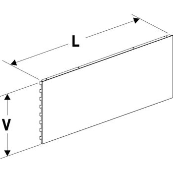Prodejní regál Zadní panel plný 625/100