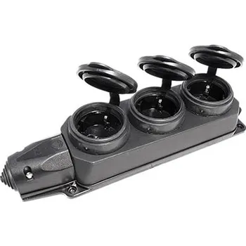 Elektrický konektor BACHMANN Vícenásobná zásuvka DE, 3x CEE7/3, IP44, bez kabelu (381.109) - 19.07.3550