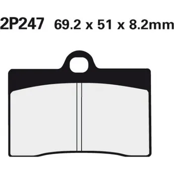 Brzda pro motocykl Přední brzdové destičky Nissin Ducati 750 SS, Nuda 1992 směs NS