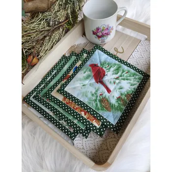 prostírání Podkafíčka - sada 4 kusy - Ptáčci