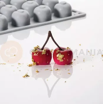 Kuchyňská sůl Silikonová forma na předkrmy, 35x třešeň 26x12 mm, 8 ml, 300x175 mm - GG016S | PAVONI, Cherry